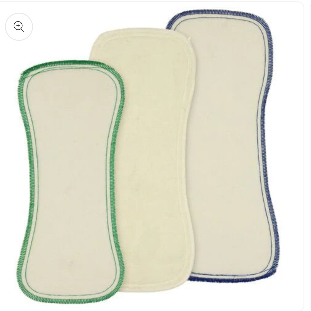 Best Bottom Cloth Diaper Snap On Inserts Hemp Size Large Organic Cotton Set of 4 - Picture 6 of 8